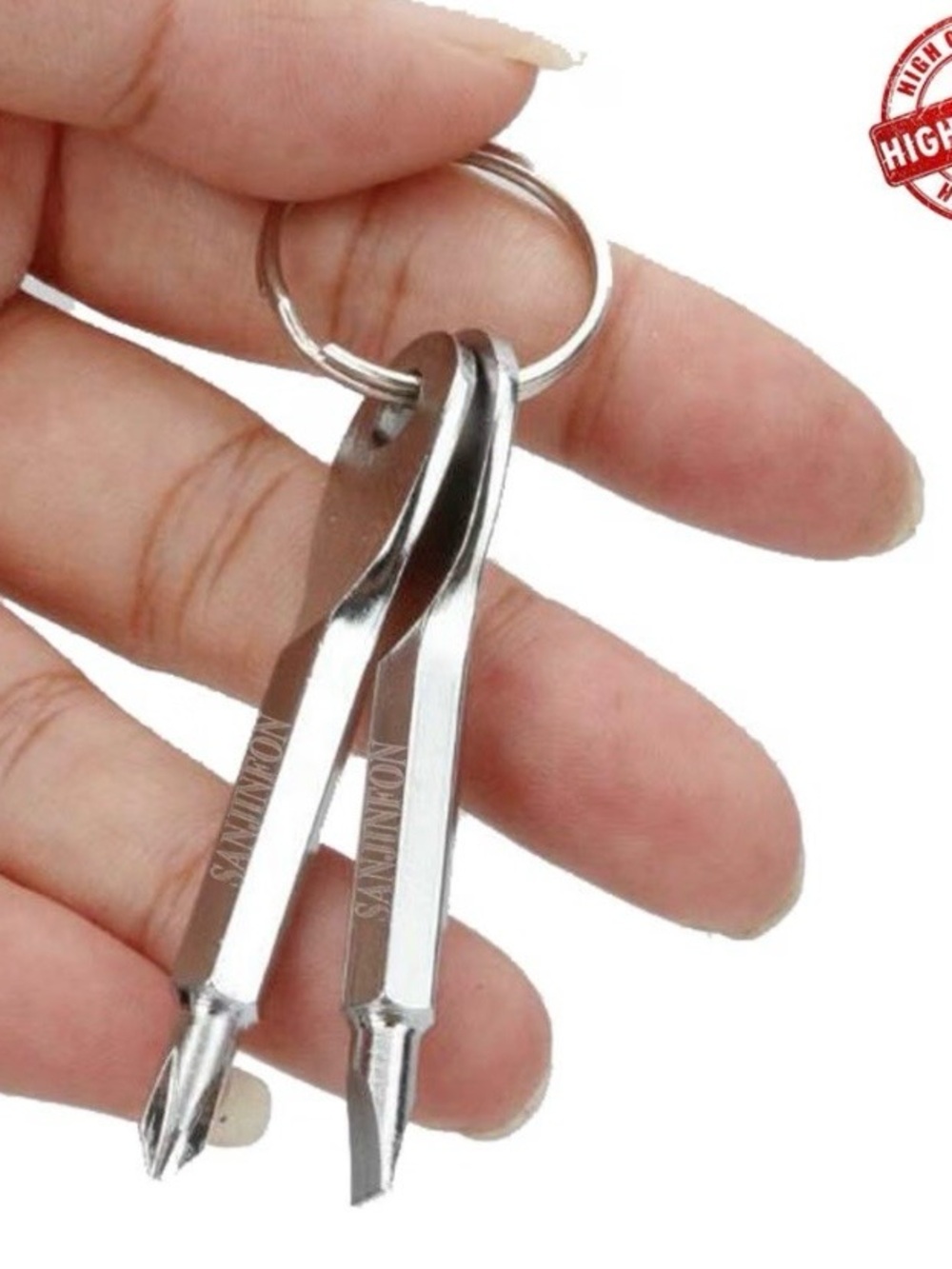 Silver Stainless Steel Keychain Mini Screwdriver Set - NWT